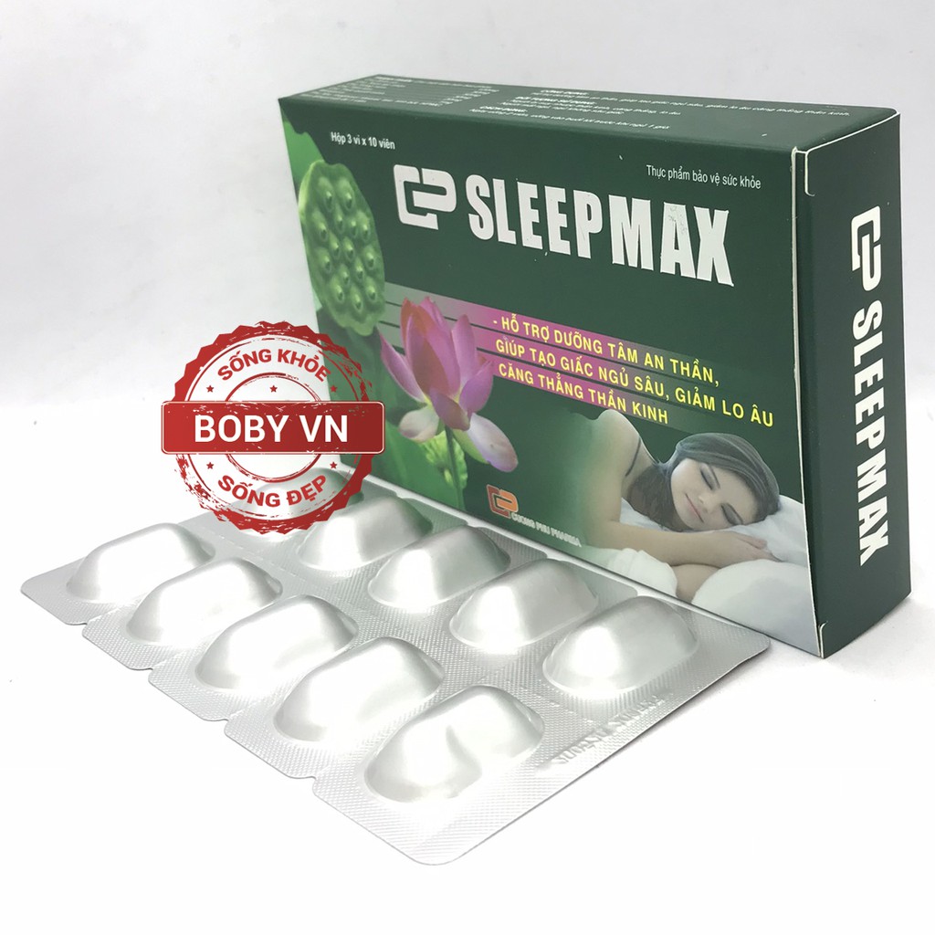 Sleep Max hỗ trợ dưỡng tâm an thần, tạo giấc ngủ sâu, giảm âu lo căng thẳng