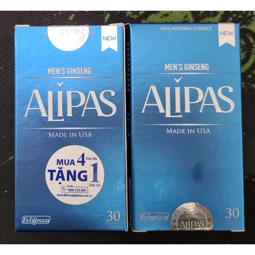 Men's Gingseng Alipas Mới (Lọ 30 viên) - Viên uống sinh lý dành cho nam giới nhập khẩu Mỹ