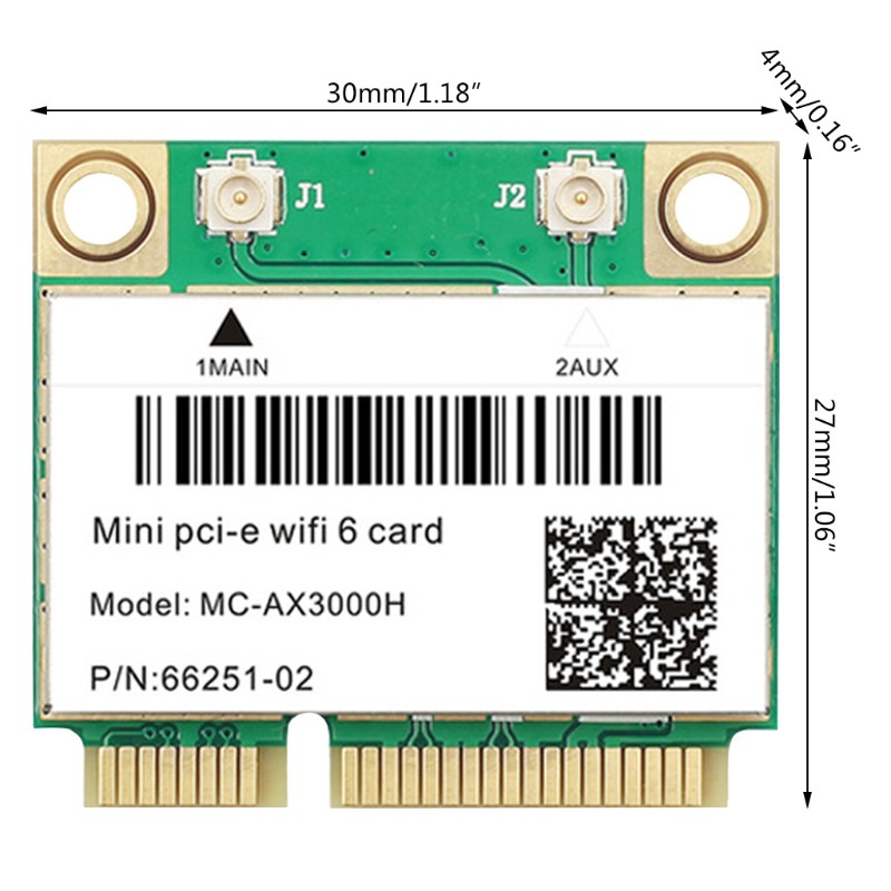 Card Wifi Không Dây 6 Ax200 2.4g + 5g Mini Pci-E 6 Ax200