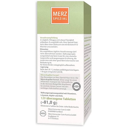 Viên uống mọc tóc MERZ SPEZIAL 120 viên Đức