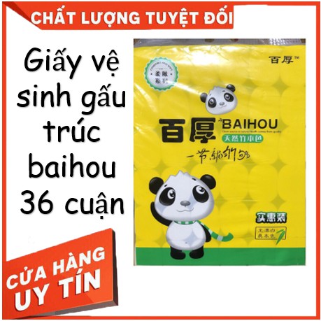 Giấy vệ sinh gấu trúc 36 CUỘN-GIẤY ĐỦ CÂN không chất tẩy trắng