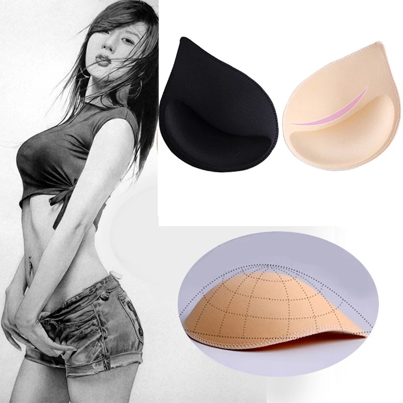 Đệm mút nâng ngực hình giọt nước ba chiều dày dặn thoáng khí màu sắc trơn cho nữ