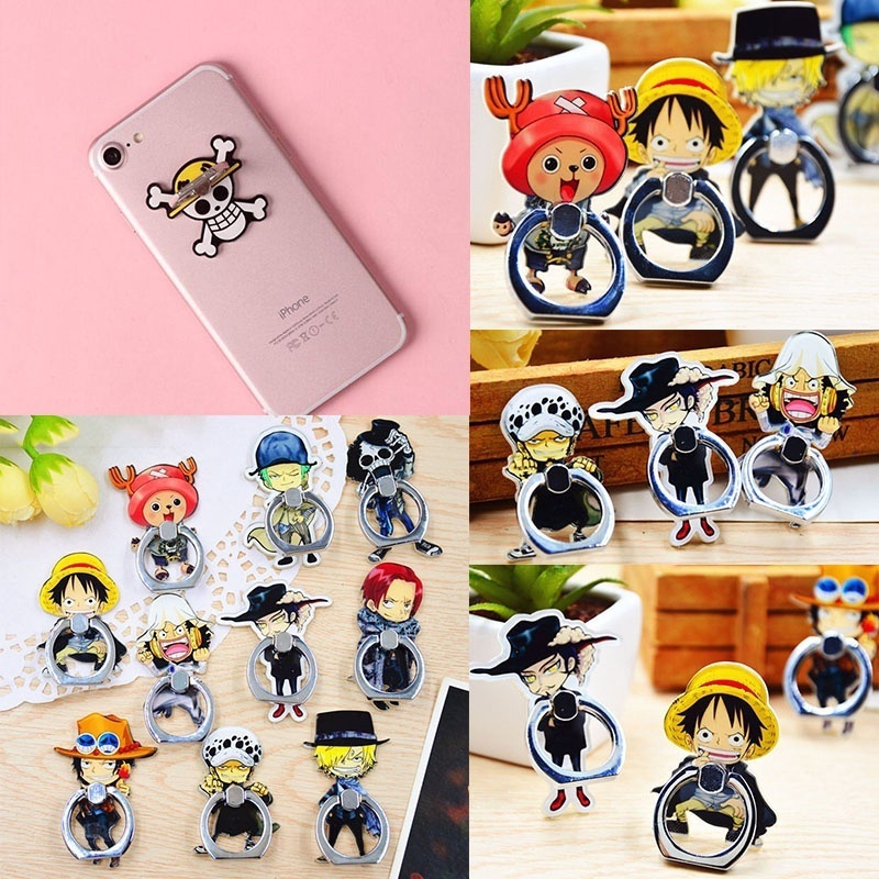 Hoạt Hình Nhẫn Đỡ Điện Thoại Xoay 360 Độ Hình Nhân Vật luffy one piece Giá Đỡ
