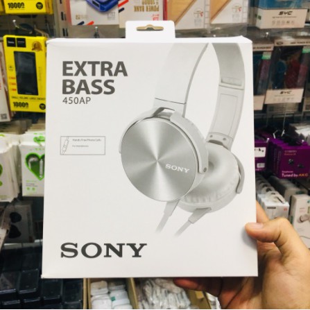 [CHÍNH HÃNG BH 3 THÁNG ]TAI NGHE CÓ MIC CHỤP TAI SONY EXTRA BASS MRD - XB450 ÂM THANH SỐNG ĐỘNG CẮM ĐIỆN THOẠI, LAPTOP