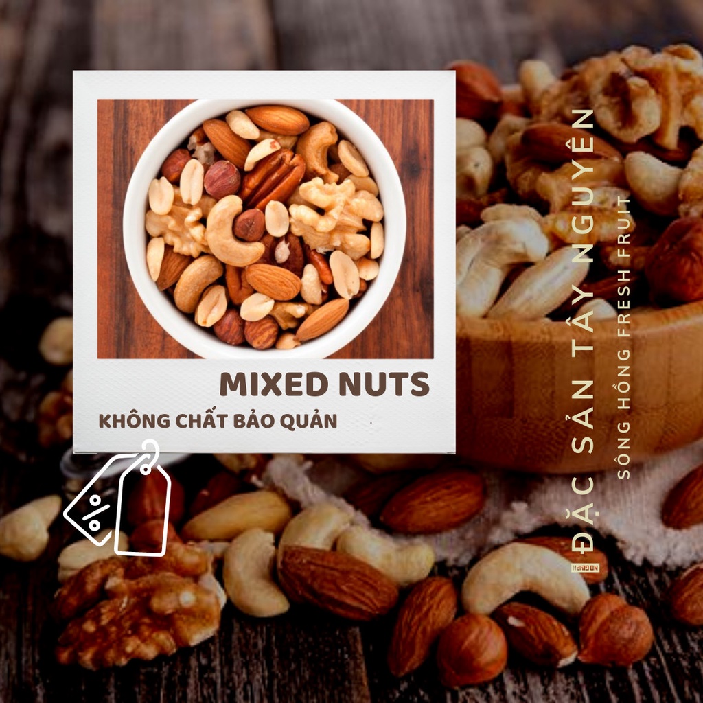 Hạt mix dinh dưỡng sấy khô 6 loại hạt tiện lợi Đặc sản Tây Nguyên - True nuts