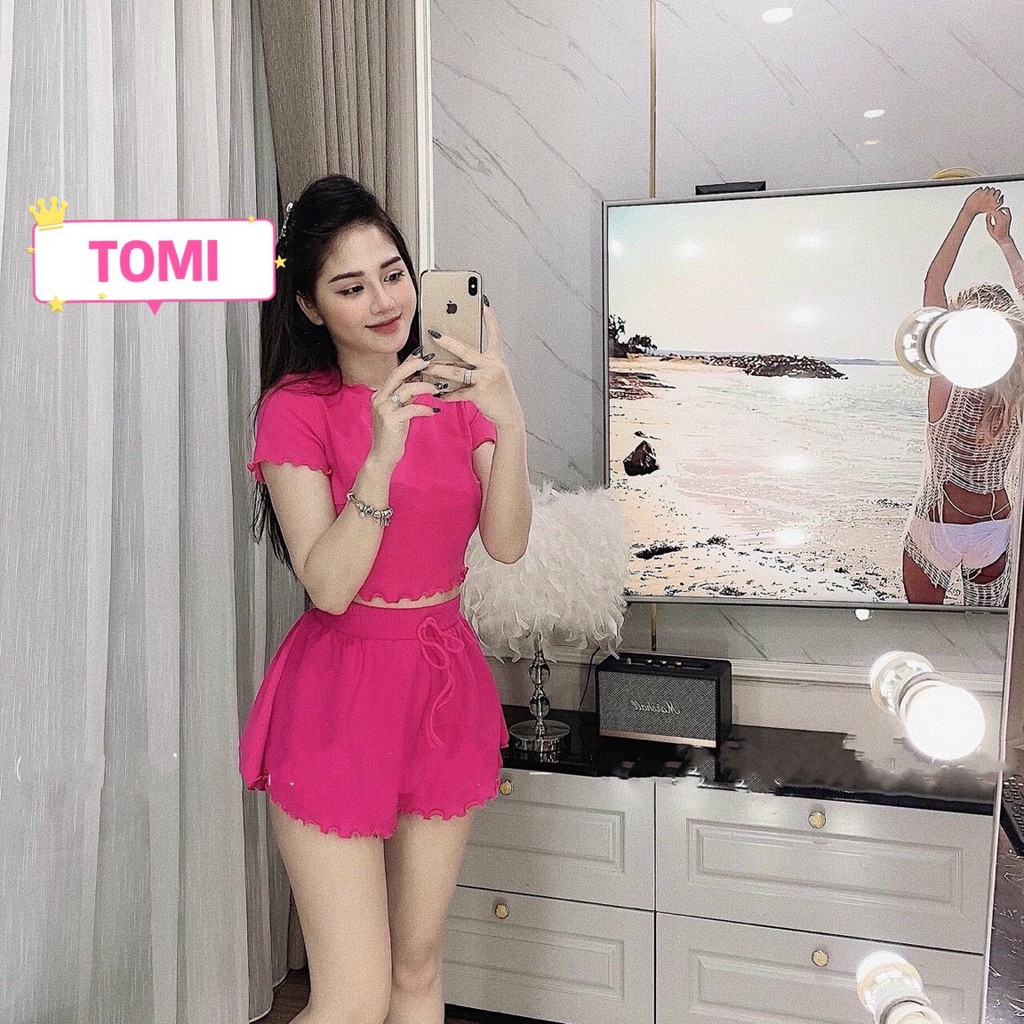 Bộ đồ ngủ nữ ngắn tay trẻ trung mùa hè - TOMI BOUTIQUE