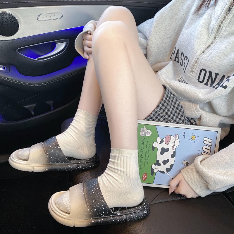 Oeggeo shop Dép Đế Dày Màu Gradient Cho Nam Và Nữ