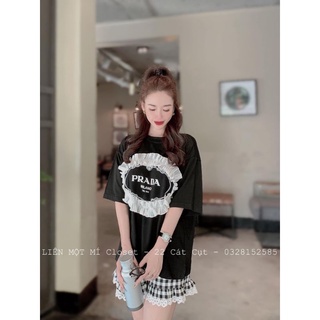 Set bộ quần sort kèm áo thun phối lưới