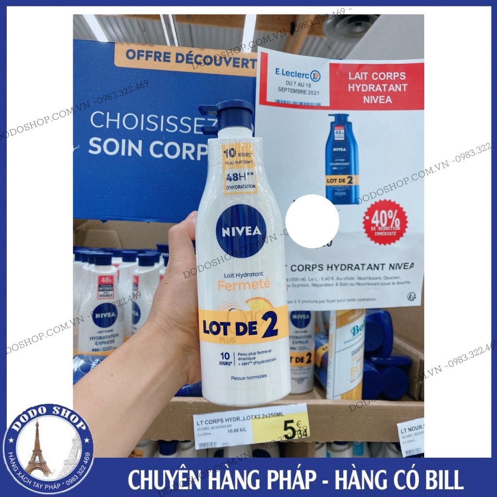 Dưỡng thể Nivea Q10 vitaminc  của Pháp giúp dưỡng da, đều màu da.