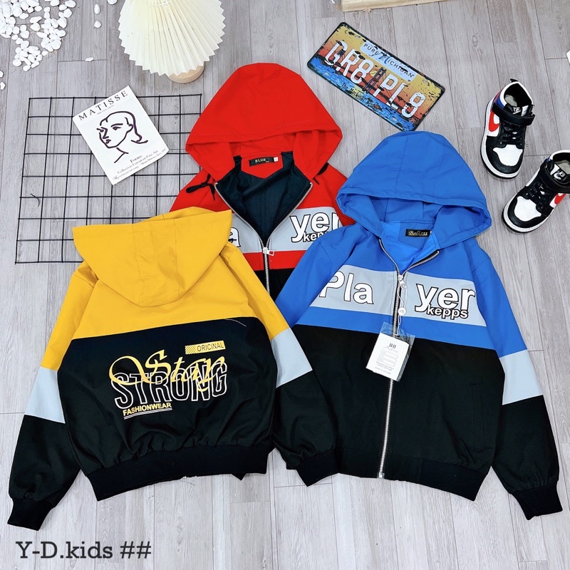SIZE ĐẠI CỒ 30-40kg: Áo gió Player / WELL DONE khoẻ khoắn cho bé trai - AGP