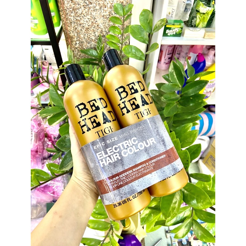 BỘ DẦU GỘI XẢ TIGI CHO TÓC NHUỘM TIGI BED HEAD COLOUR GODDESS 750ML GIÚP TOC GIỮ MÀU LÂU PHAI MÀU