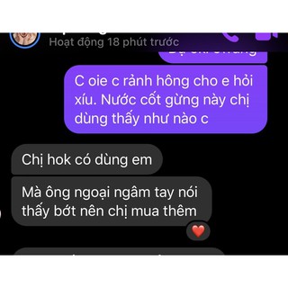 Nước Cốt Gừng Tươi