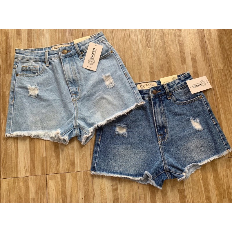 Quần Short Jeans Lưng Cao Xuất Xịn