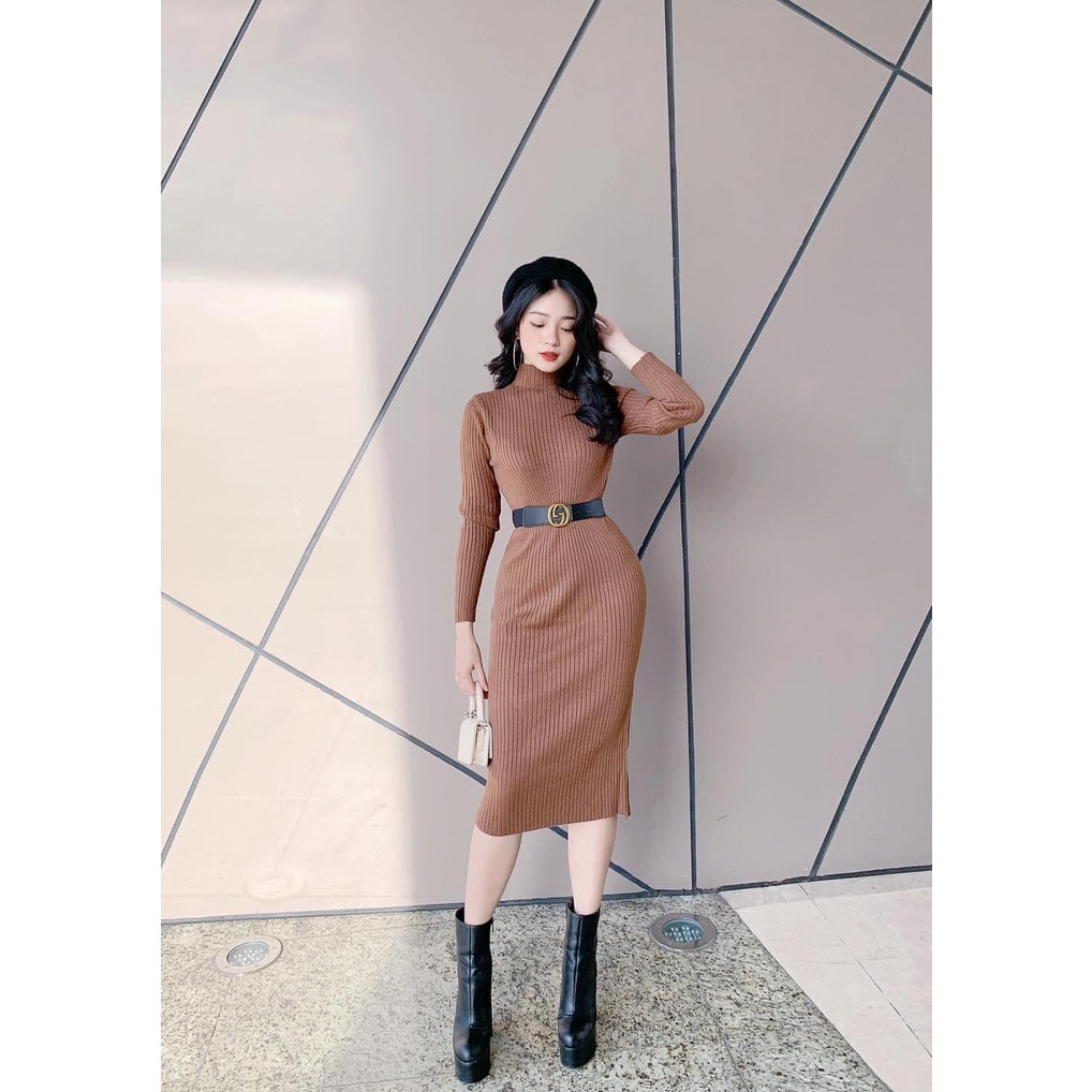 Váy len tăm nhỏ cổ 5p hot hit(kèm ảnh thật,video) | BigBuy360 - bigbuy360.vn