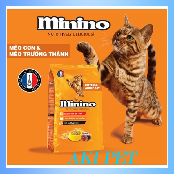 THỨC ĂN CHO MÈO Minino dạng hạt Gói 480g thương hiệu pháp