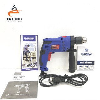 Máy khoan điện Hyundai mini, khoan búa đa năng HKB113N 650W động cơ dây đồng bền bỉ Bảo hành 6 tháng