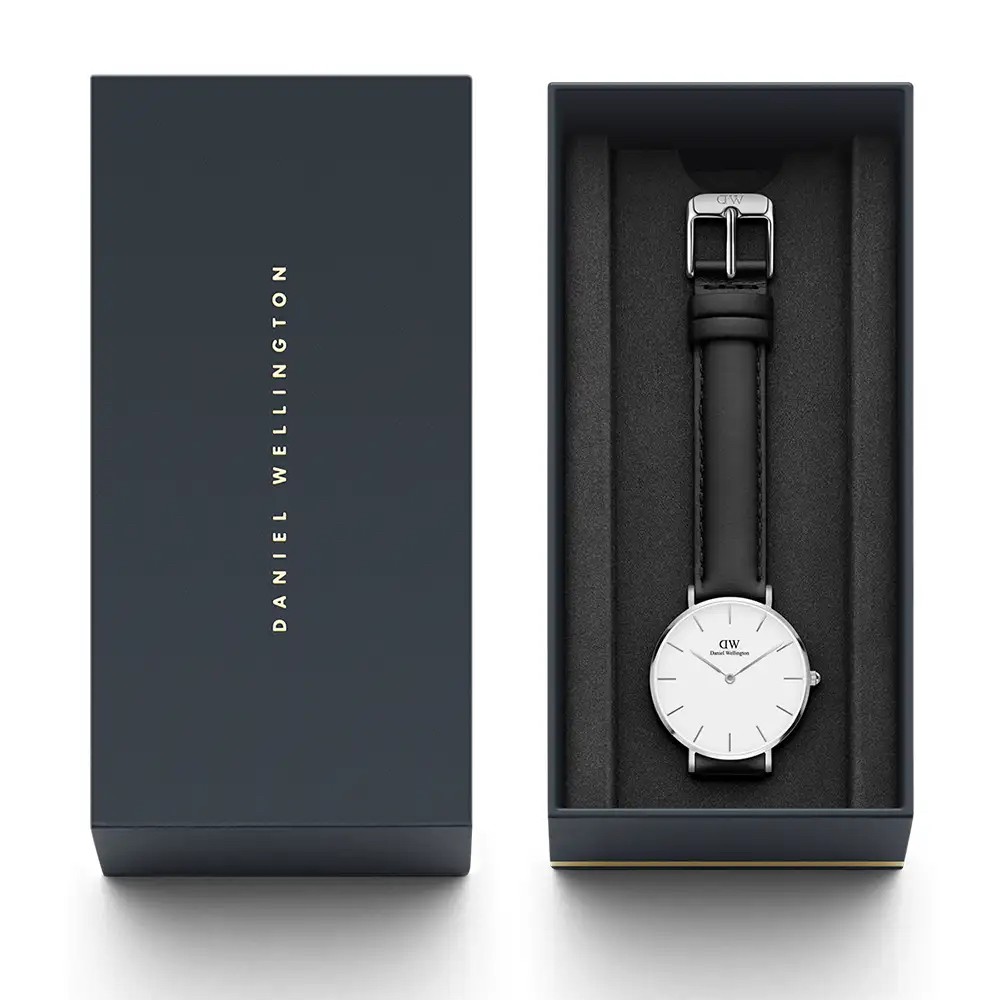 Đồng hồ nữ DW Daniel Wellington Petite Sheffield dây da màu đen 32mm