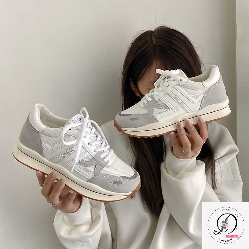 Giày thể thao sneaker nữ độn đế ulzzang phối 2 SỌC SE