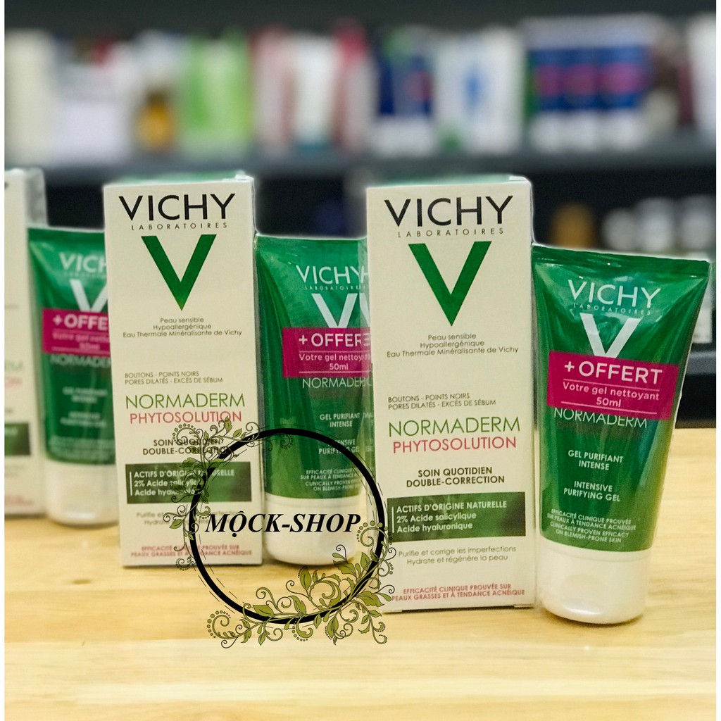 Kem Dưỡng Ẩm Vichy Normaderm Phytosolution 50Ml Tặng Kèm Sữa Rửa Mặt Vichy 50Ml