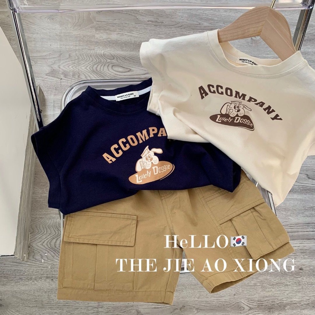 Bộ Đồ Hai Mảnh Áo Thun Và Quần Ngắn Phong Cách Phương Tây Thời Trang Mùa Hè Hàng Mới Dành Cho Bé Trai 2022