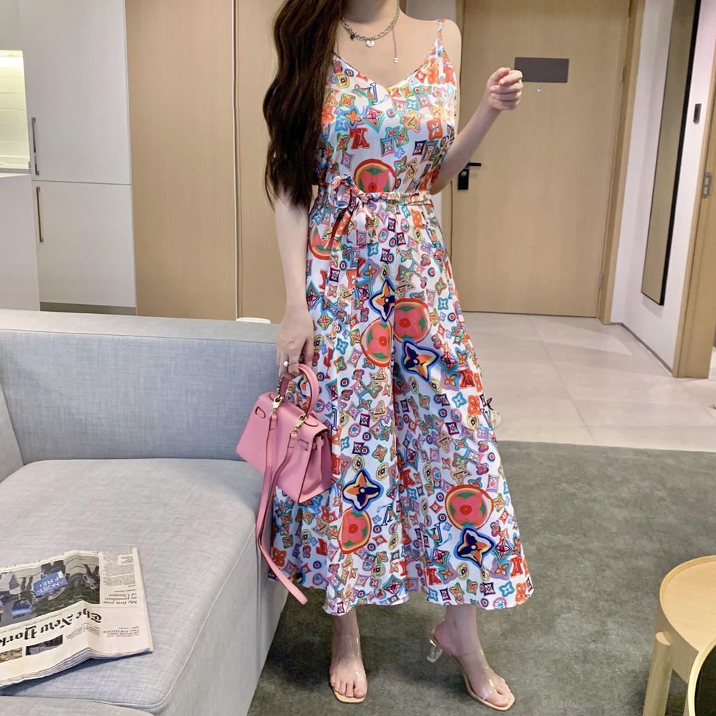 Váy Maxi nữ Louis Vuitton LV kiểu dáng thu hút, mềm mại mang đến vẻ ngoài quyến rũ