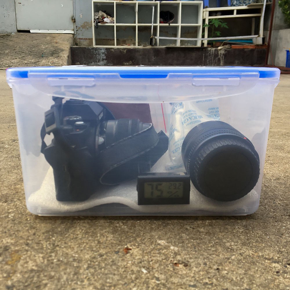 Combo hộp chống ẩm 4 lít kích thước nhỏ gọn cho máy ảnh mirrorless và máy film