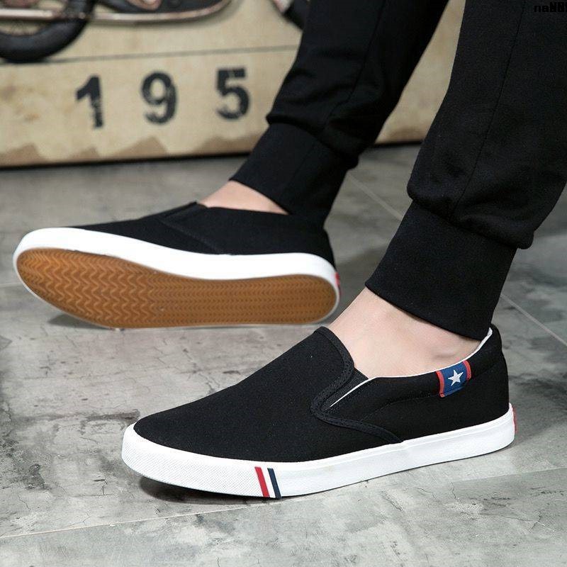 Giày lười vải Canvas đế bằng thời trang cho nam nữ, Size 45 Plus/Size 46/47 | BigBuy360 - bigbuy360.vn