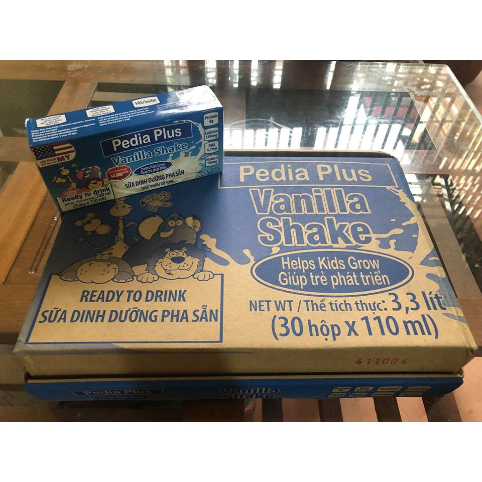 Sữa pha sẵn Pedia plus xuất khẩu - Nutifood (3 hộp x10 vỉ x110ml) -date 2.2020