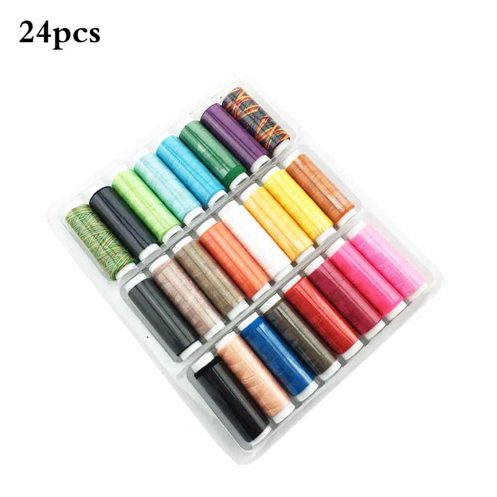 12 / 24 Cuộn Chỉ Thêu Polyester Dài 120 Yard