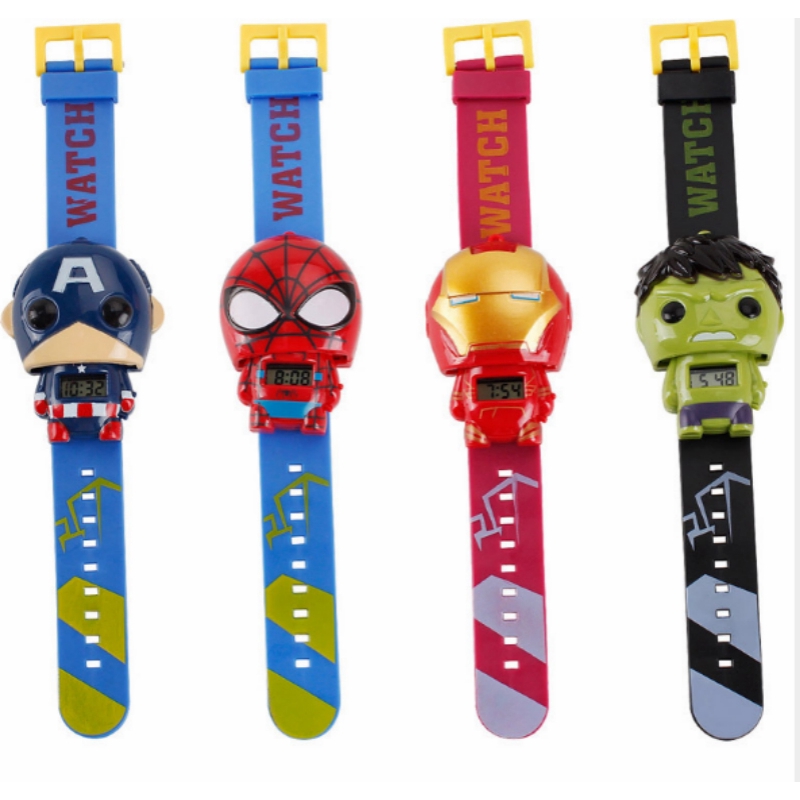 Lol Spiderman Kapten Iron Man America Avengers Jam Tangan Kids điện Tử Thời Trang HÀn QuỐc 3d Korea Bàn Toys