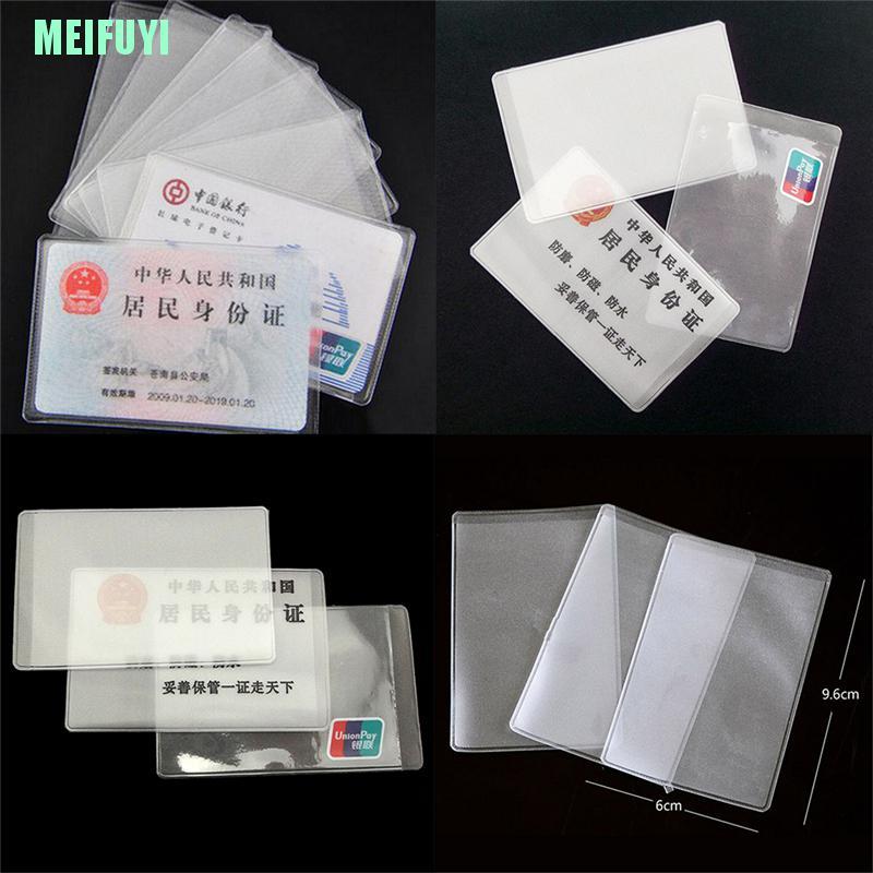 Set 10 bao đựng thẻ trong suốt bằng nhựa để đựng thẻ ngân hàng danh thiếp