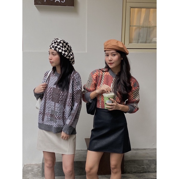 áo len dày kẻ chéo nhiều màu LEN159 LOLLIE STUIDO