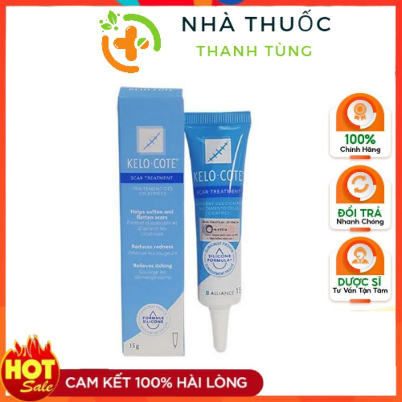 Kelo cote gel -kem ngừa sẹo lồi , sẹo lõm , sẹo phẫu thuật , sẹo lâu năm