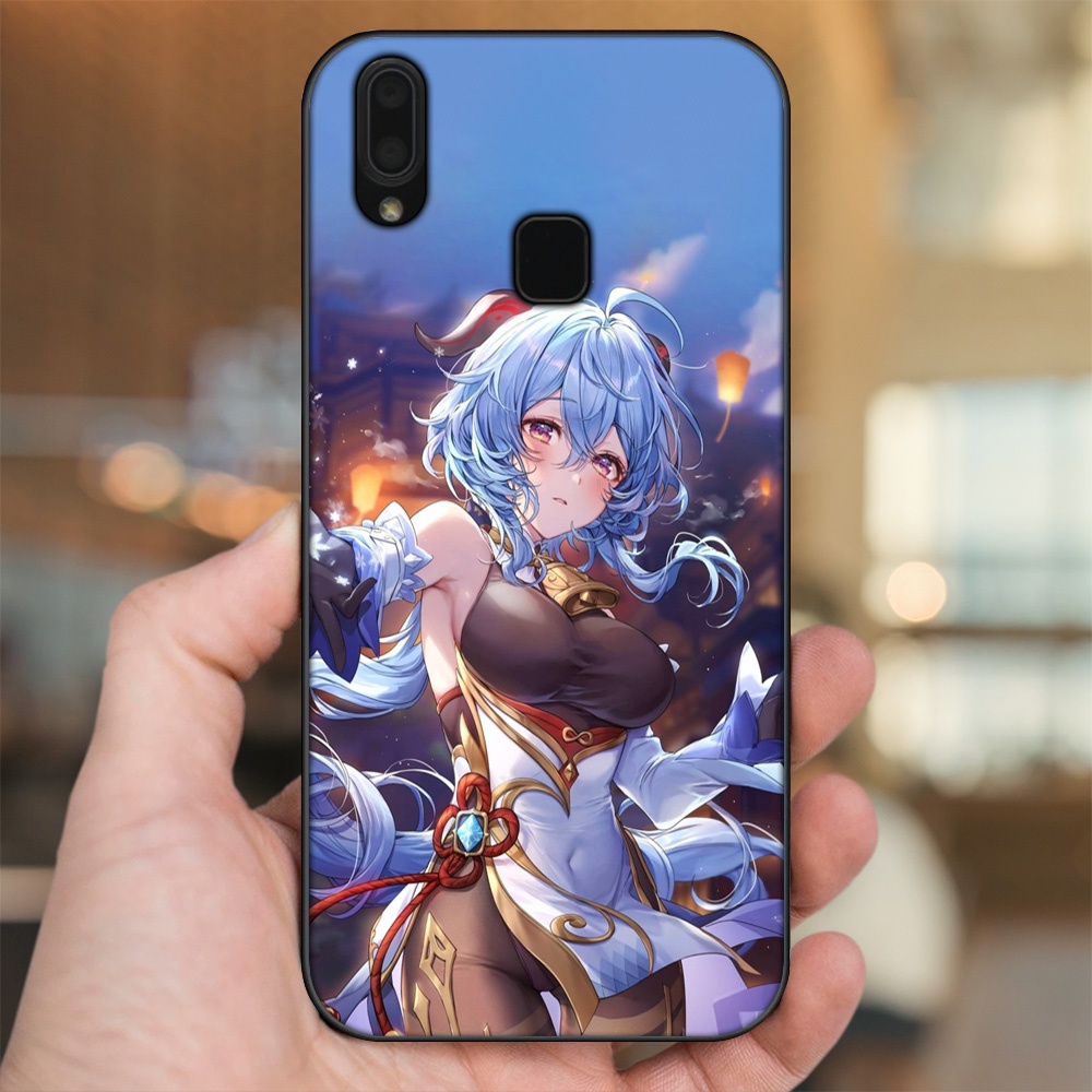 Ốp lưng Vivo Y91, Y95 viền đen in hình Ganyu Genshin Impact