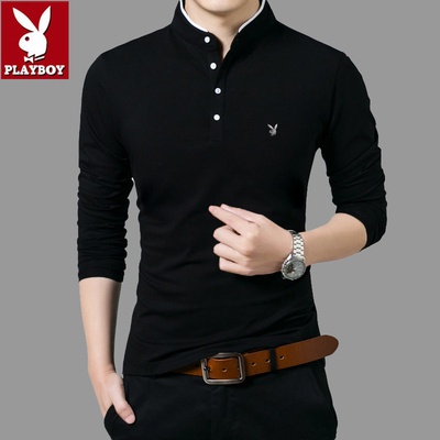 Áo thun nam dài tay cổ tàu phong cách lịch lãm hàng cao cấp