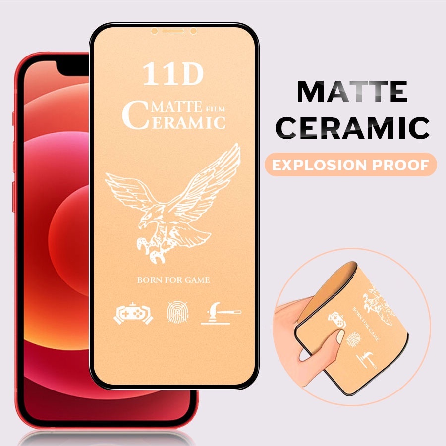 Kính Cường Lực Gốm Dẻo Bảo Vệ Màn Hình AG Chống Vân Tay Full Màn Siêu Dẻo Siêu Mỏng Không Sứt Mẻ trong suốt cho For iPhone 7 8 6 6S Plus X XS MAX XR 11 12 Pro SE 2020