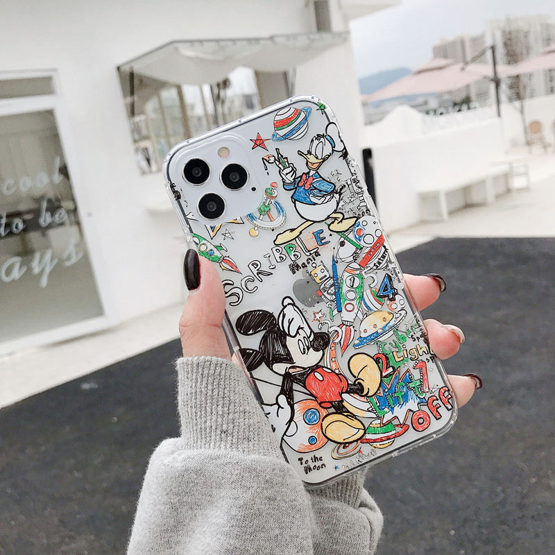 Ốp Điện Thoại In Hình Chuột Mickey / Minnie / Vịt Donald Đáng Yêu Cho Iphone Xs Pro Max Se2 I7 I8 I6 Donald Duck