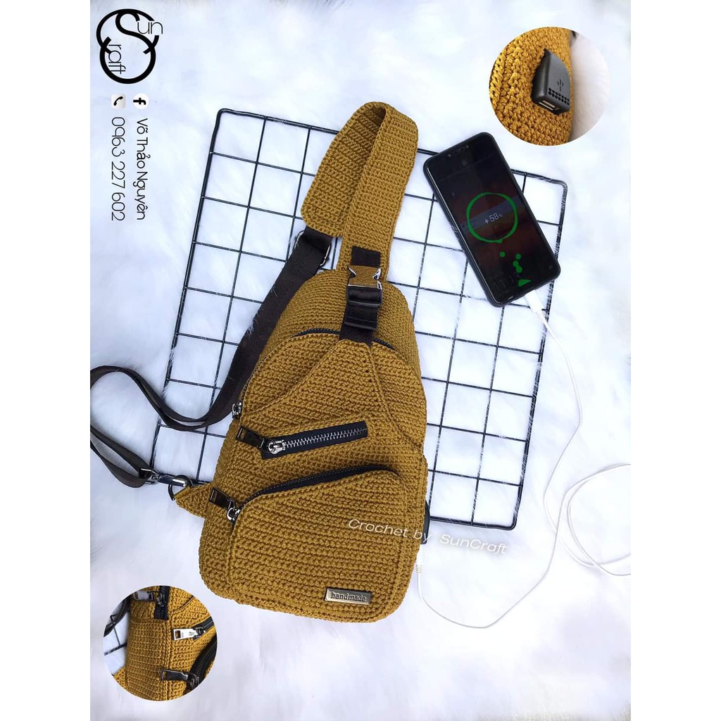 Cổng kết nối USB combo dây cắm sạc, tai nghe tiện ích - Phụ kiện làm túi Handmade