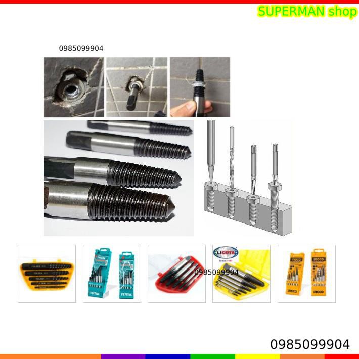 Bộ Mở Ốc Vít Gãy mũi lấy ốc gãy mũi taro chính hãng Total Ingco Licota Tolsen