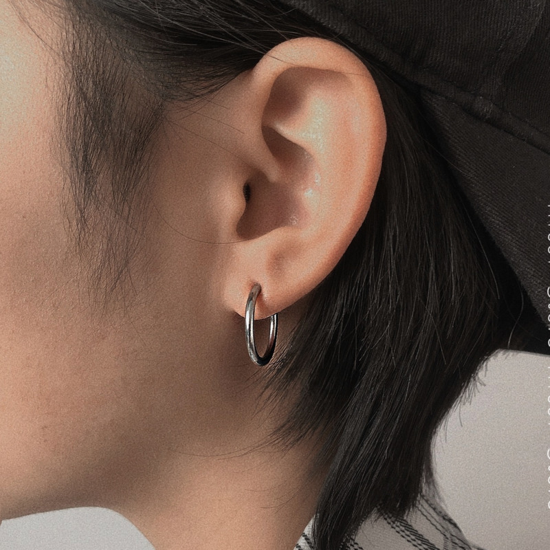 Bông Tai Dạng Kẹp Chất Liệu Thép Titan Phong Cách Thời Trang 19179