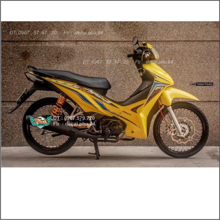 Tem rời Wave 125i vàng đen (X)