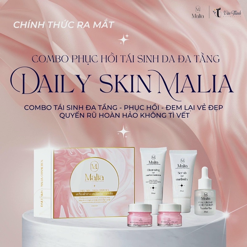 DAILY SKIN MALIA - Combo Phục Hồi Tái Sinh Da Đa Tầng 800gr