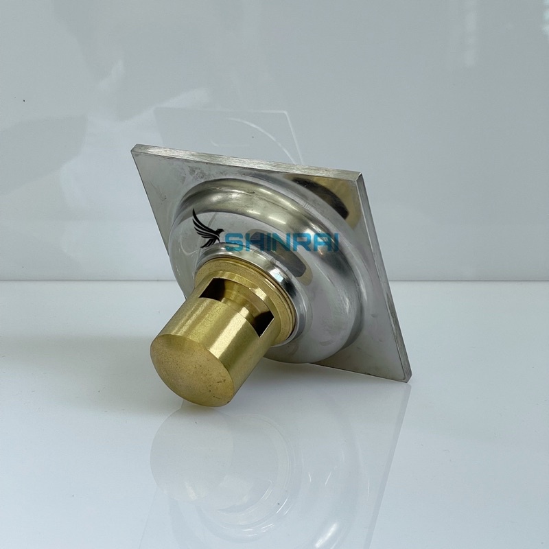 ( Phân Phối Sỉ ) Ga Thoát Sàn , Phễu Thu Sàn Nhà Tắm Nguyên Khối Inox Chống Mùi hôi SHINRAI Mặt Kẻ Đáy Dài 400g