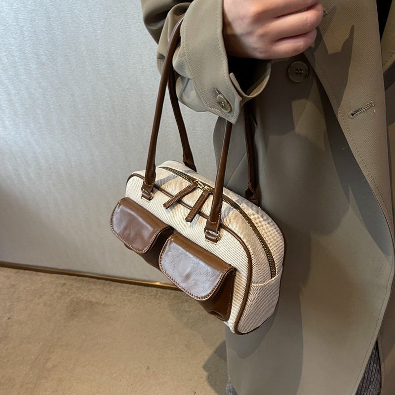 Túi Xách Vải Canvas Thiết Kế Cỡ Lớn Phong Cách Retro Thời Trang Cao Cấp
