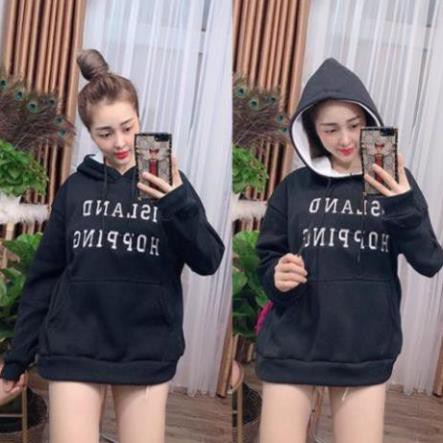 Áo khoác nam nữ mùa đông, áo nỉ có mủ form rộng nam nữ mặc đẹp tay phồng chất liệu dày dặn A003 | BigBuy360 - bigbuy360.vn