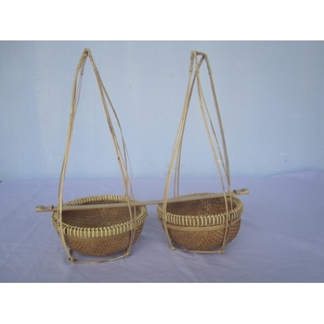 [Mây tre Bao La Huế] Đôi Thúng Gióng đựng rau, trái cây,... Bằng Mây Tre