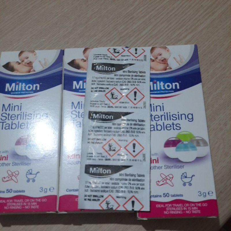 Viên tiệt trùng milton vỉ 10 viên date mới