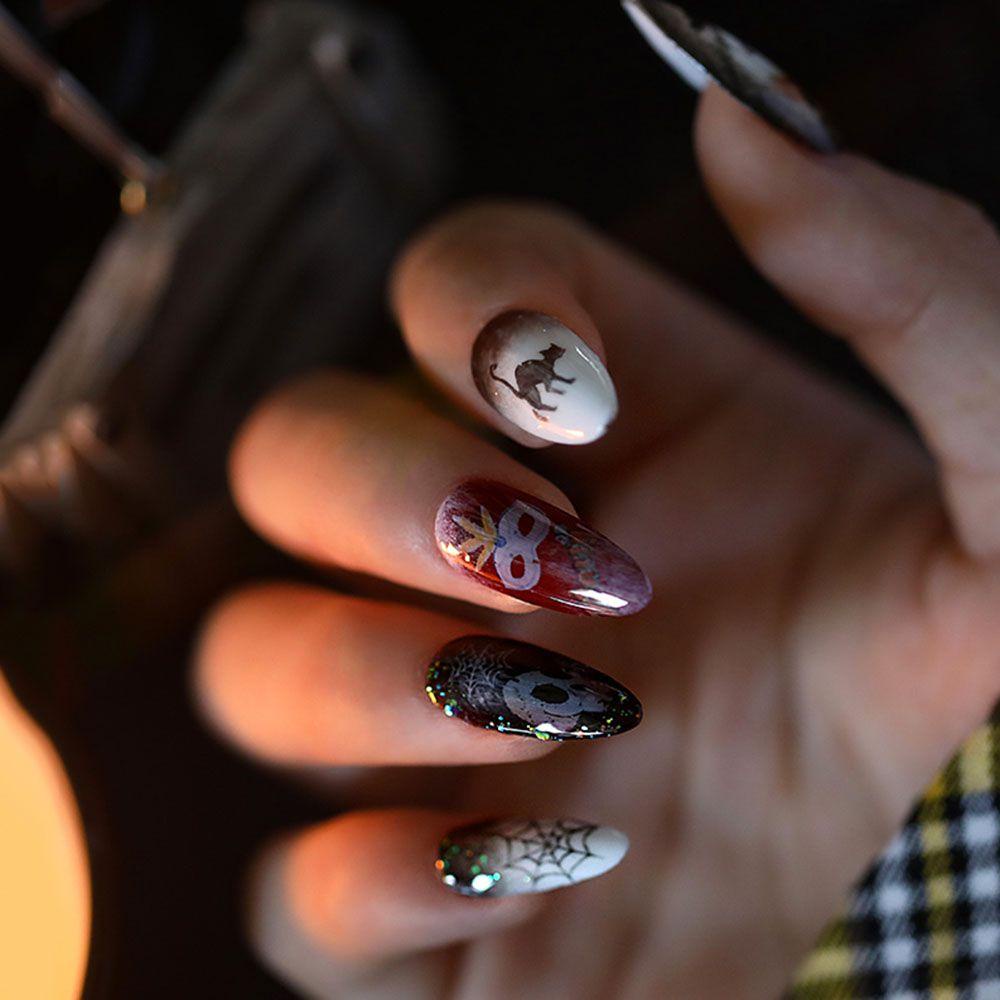 OCEANMAP Sticker Dán Móng Hoạ Tiết Halloween