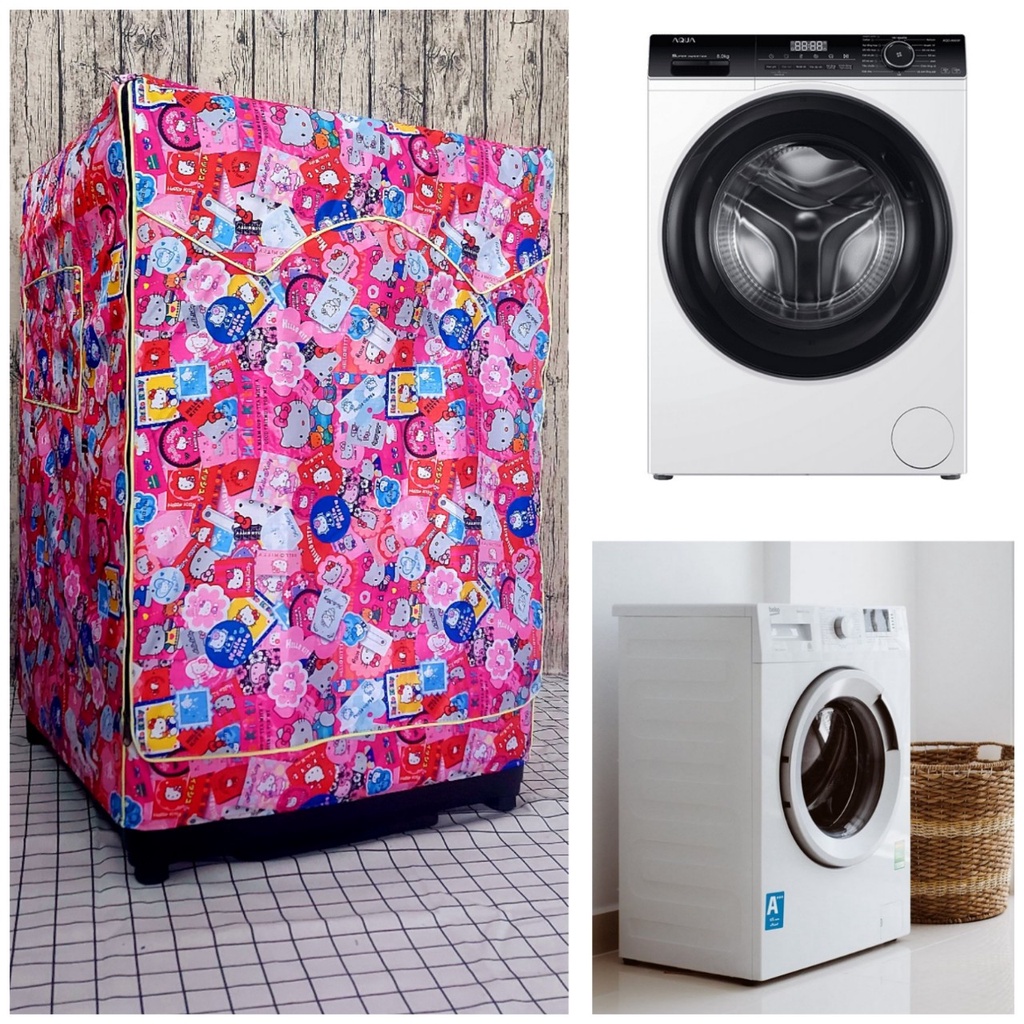 Áo Trùm Máy Giặt Vải Dù Cao Cấp dành cho máy giặt cửa trước, máy sấy Electrolux, LG.. (mẫu như hình)
