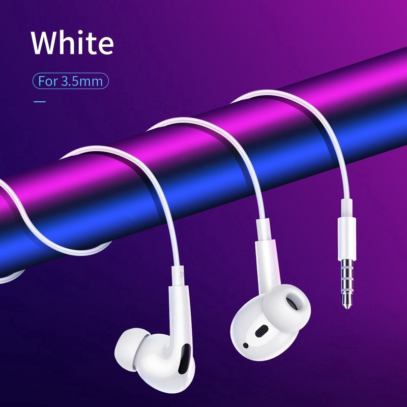 3.5mm In-Ear Headphones With Microphone For iPhone Se 2020 Huawei Xiaomi